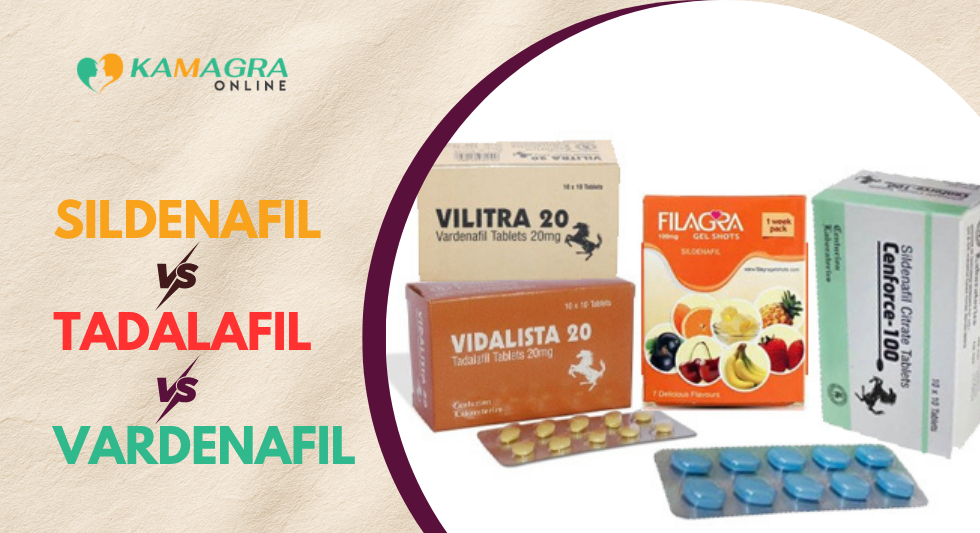 Sildenafil vs Tadalafil vs Vardenafil